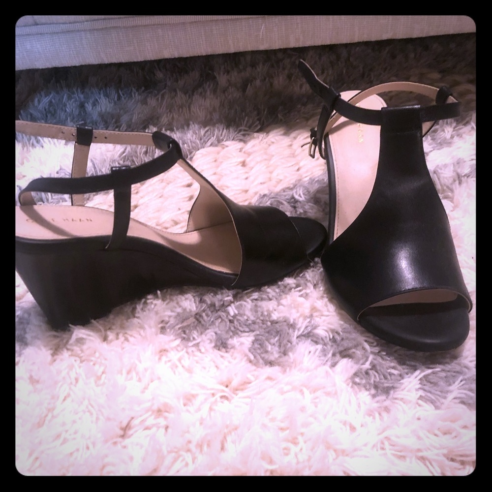 Cole Haan open-toe wedges
